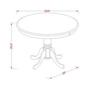 East West Furniture Dining Room Set Buttermilk & Cherry, ANWE3-BMK-W