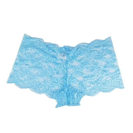 vigerkar Women Sexy Crotchless Boyshorts Underwear Bikini Cheeky Lingerie Panties BU3  4XL