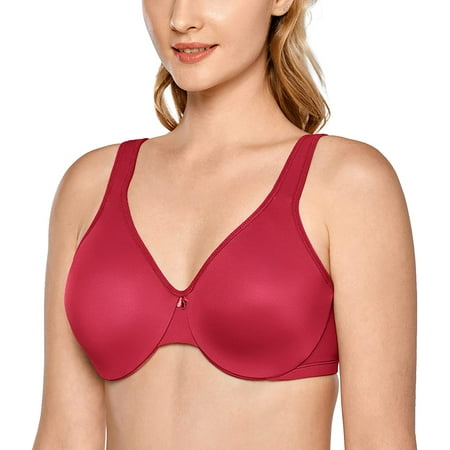Women's Smooth Full Figure Large Busts Underwire Seamless Minimizer Bra