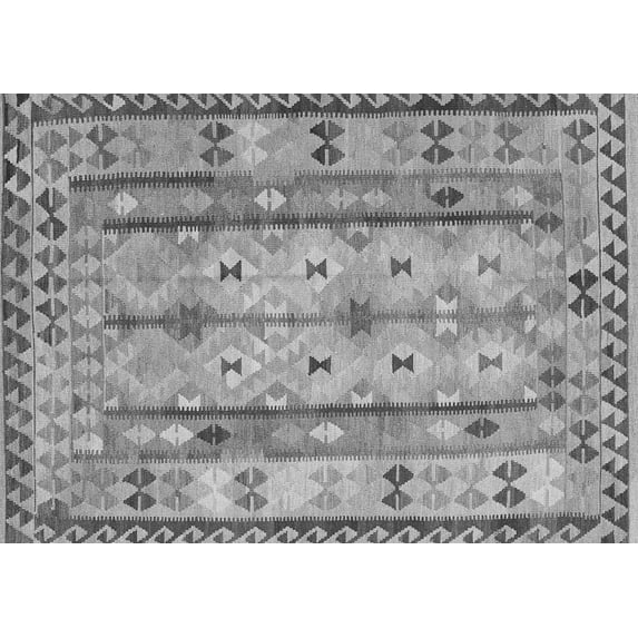 Ahgly Company Indoor Rectangle Abstract Gray Contemporary Area Rugs, 2' x 3'
