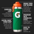 thumbnail image 2 of Botella deportiva Gatorade de acero inoxidable, 770 ml, doble pared, 2 of 5