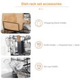 thumbnail image 3 of Organizador de cocina de 3 niveles en negro, ideal para platos, cubiertos, tablas de cortar, vasos y cuchillos – Soporte compacto y funcional., 3 of 6