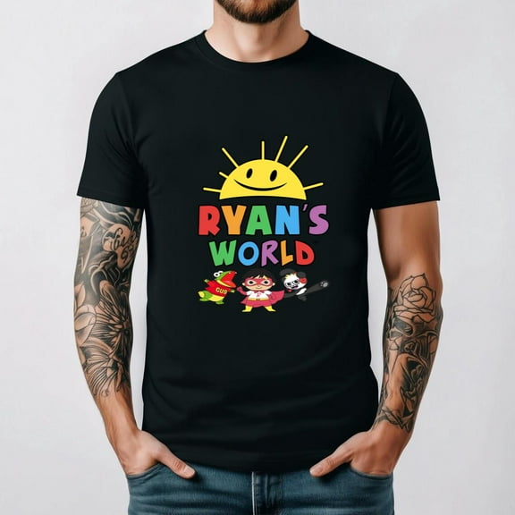 RYANS WORLD Kids Top Boys Girls YouTuber Toy Review Children Fun Unisex T-Shirt, for men & women, up to size 5XL.