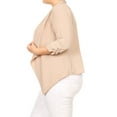 thumbnail image 2 of Plus Size Women's Trendy Style Open Front Solid Cardigan, 2 of 4