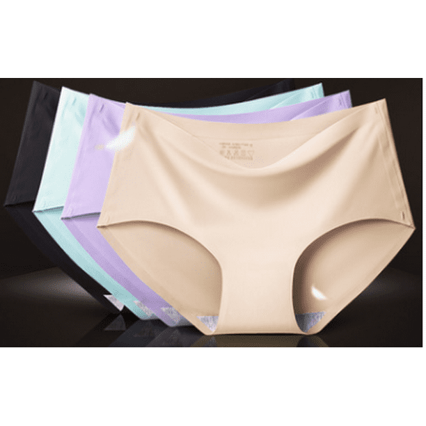 Womens Stretch Panties Seamless Invisible Panties Hipster Mid Rise