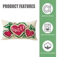 thumbnail image 3 of Sweet Summer Watermelon Lumbar Decorative Rectangle Pillow Cover 12 x 20, Pink Love Heart Melon Fruit Porch Patio Outdoor Pillowcase, Daisy Flower Seasonal Sofa Couch Cushion Case Home Decor, 3 of 6