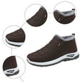 thumbnail image 5 of Snow Boots for Men Seniors Dad Waterproof Lightweight Thermal Fleece Lined Anti Skid Winter Work Walking Ankle Booties Coffee Size 9, 5 of 7
