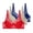 Red/Khaki/Blue, variant on 3 Pcs Floral Lace Underwire Bras Womens Plus Size Plunge Push Up T-Shirt Bras Support Demi Padded Bralette, 38/85B