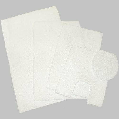 Welspun Nautica JClass Bleach Safe 100Percent Cotton Bath Rug, White