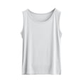 thumbnail image 7 of JOANKDMI Plus Size Tank Tops for Women Sleeveless Summer Scoop Neck Wide Strap Loose Fit Tunic Autumn Casual Vacation Layering Piece Wear,White,L-5XL, 7 of 7