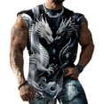 thumbnail image 7 of jowamay Dragon Tank Tops Men Dragon Crew Neck Gym Sleeveless Shirts Fashion Casual Vests for Gym Fitness Sports, 7 of 7