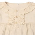 thumbnail image 3 of Baby Girl Romper Jumpsuits Button Short Sleeve Solid Clothes, 3 of 5