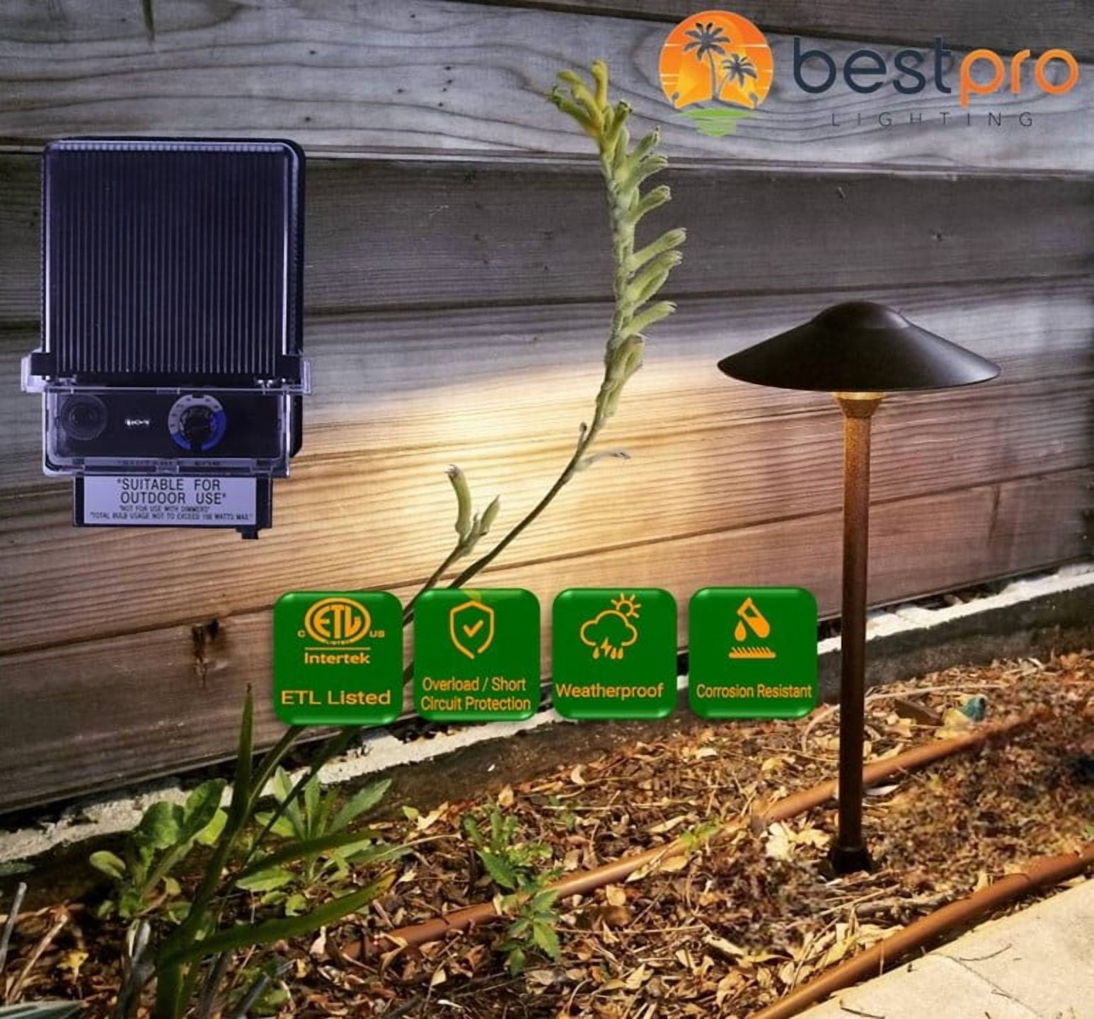 150 Watt 12V Landscape Lighting Transformer with Photocell