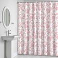 thumbnail image 5 of Pastoral Flowers Shower Curtain for Bathroom Decor, Vintage Red Flower Farmhouse Plant Waterproof Fabric Shower Curtain, 48"x72" Set with 12 Hooks, 5 of 9