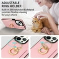 thumbnail image 3 of Allytech iPhone 13 Wallet Case, iPhone 13 Cover, With Ring Holder Stand Premium PU Leather Cards Holder Shockproof Anti-Scratch Protective Phone Case for Apple iPhone 13 - Pink, 3 of 5