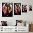 thumbnail image 4 of Designart Pink,Gold And Black Angel Wings III Canvas Wall Art, 4 of 5