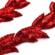 thumbnail image 2 of Parche Aplicado de Hoja con Lentejuelas y Cuentas 8.5-9 cm 2 piezas Rojo, 2 of 3