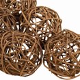 thumbnail image 4 of Saltoro Sherpi Rustic Style Round Decorative Balls with Mesh Design, Set of 6, Brown, 4 of 5