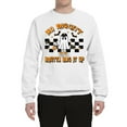 thumbnail image 2 of Wild Bobby No Diggity Boutta Bag it Up Ghost Bats Stars Pumpkin Halloween Orange and Black Halloween Unisex Crewneck Sweatshirt, White, Medium, 2 of 6