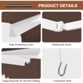 thumbnail image 6 of MEETWARM 13.1'x 8.2' Patio Awning Retractable Awning Cover for Sunshade Shelter, Outdoor Patio Canopy with Manual Crank Handle/Water-Resistant 280g/m² Polyester for Patio, Yard, Balcony, Coffee, 6 of 7