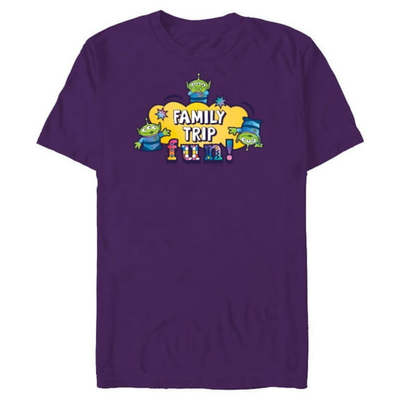 Disney and Pixar’s Toy Story Aliens Family Trip Fun Vacation - Short Sleeve Blended T-Shirt for Adults - Customized-Purple