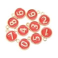 thumbnail image 3 of 2x10pcs 0-9 Número de esmalte Pendants Joyas de bricolaje haciendo accesorio decorativo de superficie lisa 4 piezas, 3 of 10