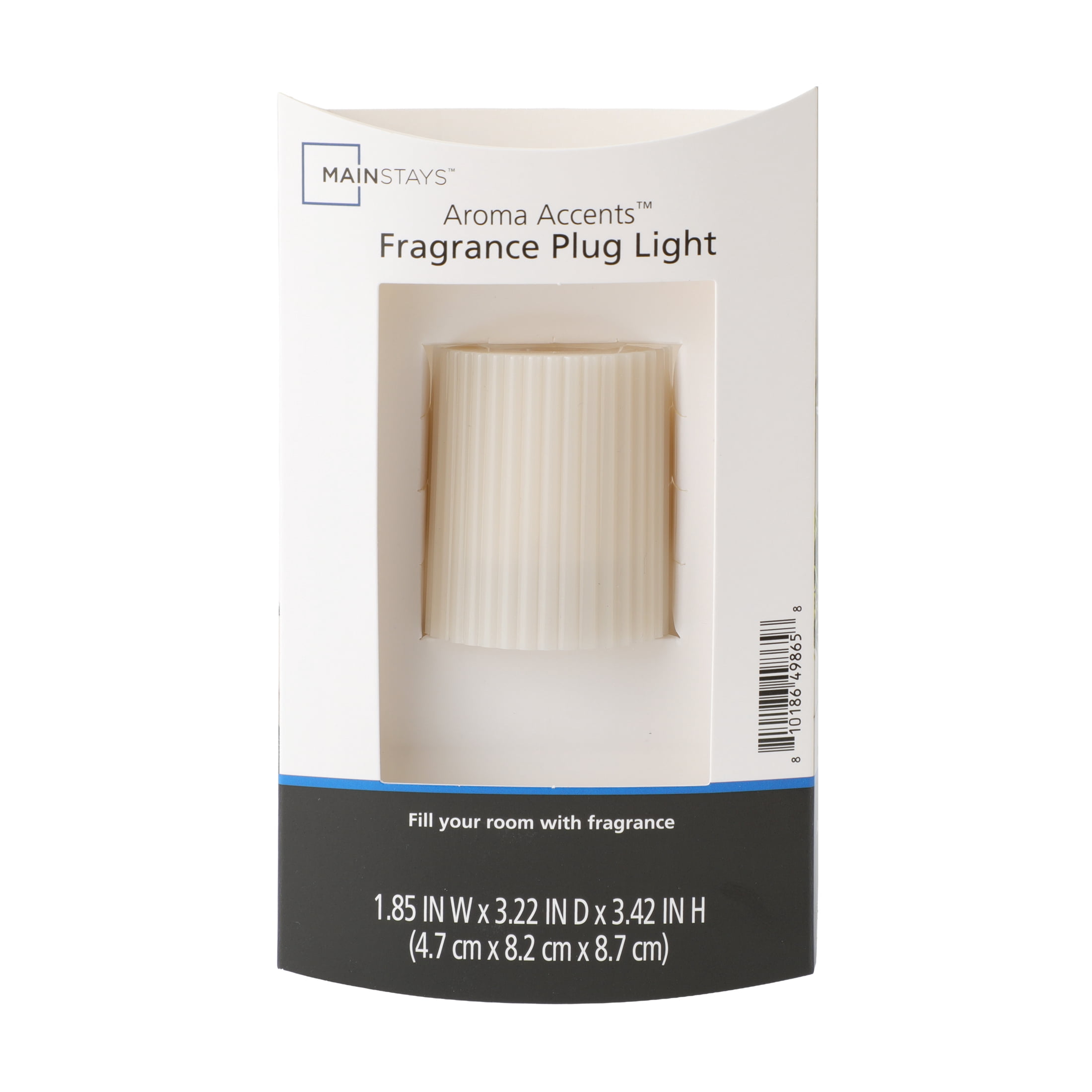 Mainstays Aroma Accents LED Fragrance Plug-in, Ribbed Texture, Papyrus Beige