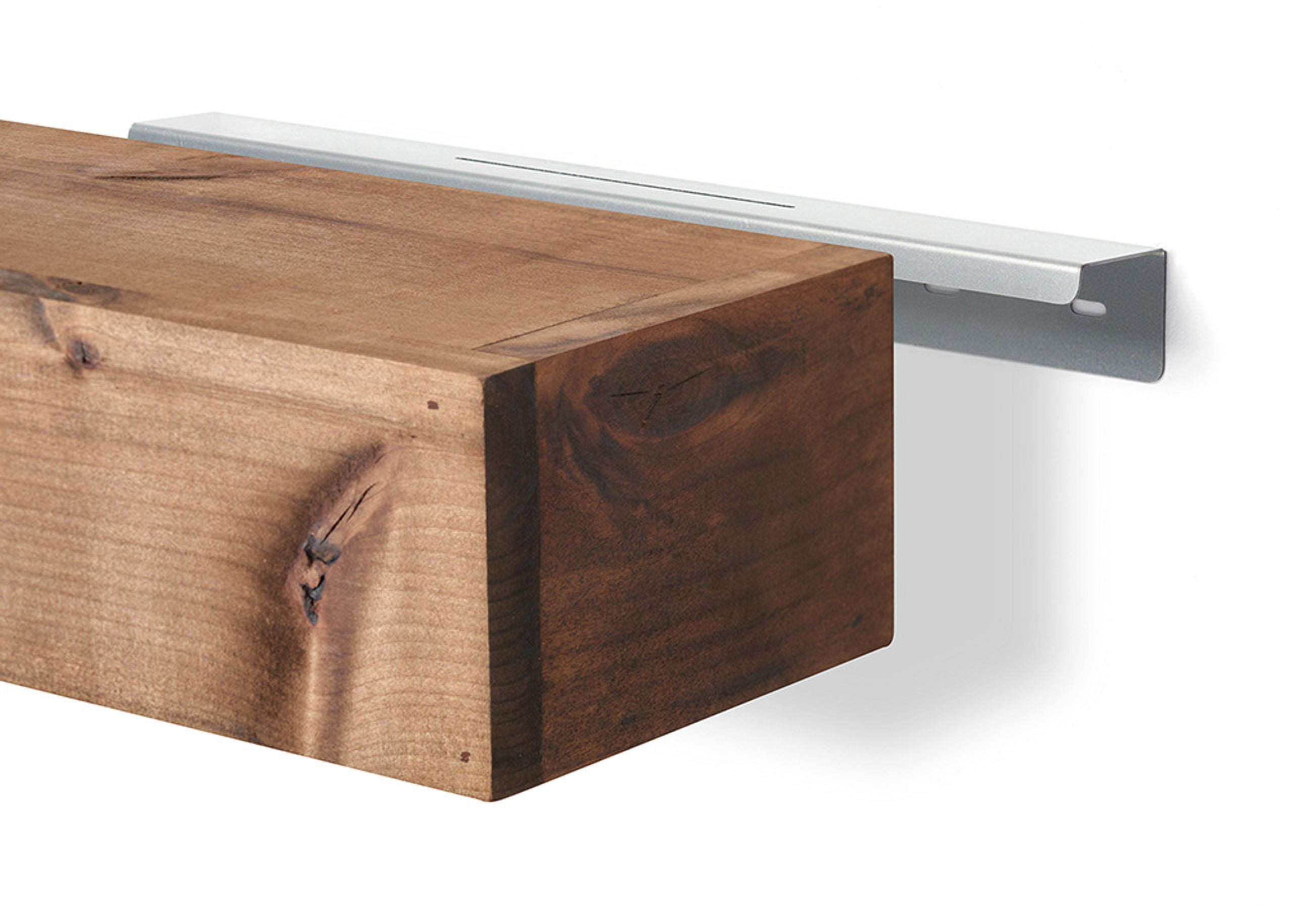 Drakestone Designs Farmhouse Floating Shelf, 24 inch - Walnut Finish (Set of 2)