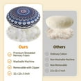 thumbnail image 5 of 32 inches Meditation Floor Cushion for Adults, Round Large Thick Floor Pillow, Memory Foam Filling, Navy Blue, 5 of 8