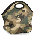 thumbnail image 2 of Herdesigns Camo Neoprene Lunch Bag, Brown Camouflage Insulated Lunch Box for Women Men Washable Lunch Tote Soft Lunch Container With Zipper for Work Picnic Travel, 2 of 7