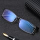 thumbnail image 2 of Gafas de miopía terminadas, gafas a prueba de radiación para hombres, gafas lisas de medio marco para hombres, montura de gafas de protección ocular antifatiga, 2 of 4
