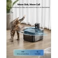 thumbnail image 3 of Fuente de agua para gatos DownyPaws Fursink, acero inoxidable, 2,5 L, 3 of 8