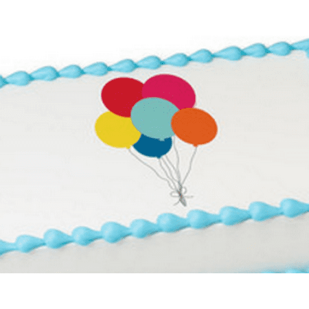 - Balloons Edible Extra Large 8 x 10 Cake Decoration Topper Image