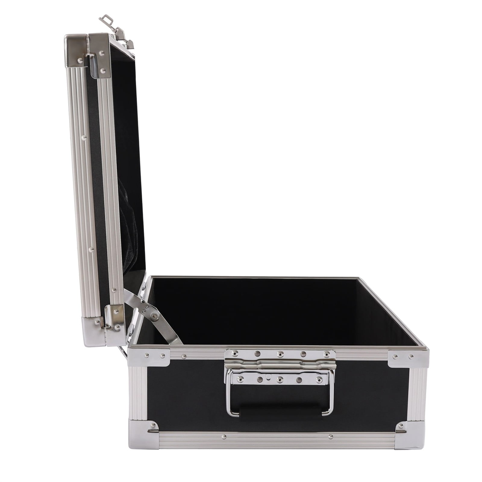 ToppiJoy Lockable Safe Storage Box, Locking Briefcase for Personal Items, Cash, Laptop Black
