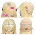 thumbnail image 5 of 180% Density 613 Blonde Bob Wig 13x4 Lace Front Wigs Human Straight Brazilian Virgin Human Hair Pre Plucked with Baby Hair for Black Women Bleached Knots Can be Dyed（150% Density,14inch）, 5 of 7