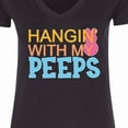 thumbnail image 4 of Inktastic Hanging with My Peeps Women's V-Neck T-Shirt, 4 of 5