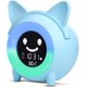 thumbnail image 1 of Despertador infantil con luz nocturna de 5 colores Brillo ajustable Altavoces Despertadores temporizados Visualización automática de temperatura (Azul), 1 of 5