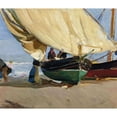 thumbnail image 2 of Sorolla, Joaquin 17x15 Black Modern Framed Museum Art Print Titled - Fishermen and boats-Valencia, 2 of 4