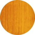 thumbnail image 1 of Ahgly Company Machine Washable Indoor Round Abstract Yellow Contemporary Area Rugs, 4' Round, 1 of 4