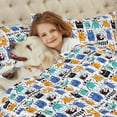 thumbnail image 3 of PiccoCasa 3 Piece Polyester Kids Duvet Cover Set Monsters Pattern Full Multicolor, 3 of 6