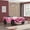 Pink, variant on Furniture of America Terra Kids Plastic Twin SUV Bed with LED and Sound, Black