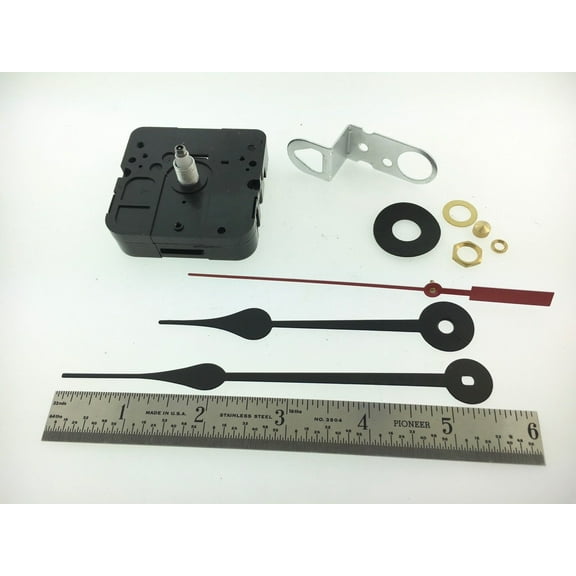 Quartz Clock Movement Kit with Hands - Fits 5/8" Shaft & 1/4" Dial (US Standard Size)