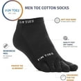 thumbnail image 5 of FUN TOES 3 Pairs Men's Cotton Toe Socks - Breathable Mesh, Barefoot Running, Shoe Size 6-10, 5 of 5