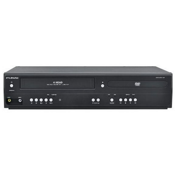 Restored Funai DV220FX5 Dual-Deck DVD/VCR Combo Player w/ Original Remote, Manual, A/V Cables, & HDMI Converter