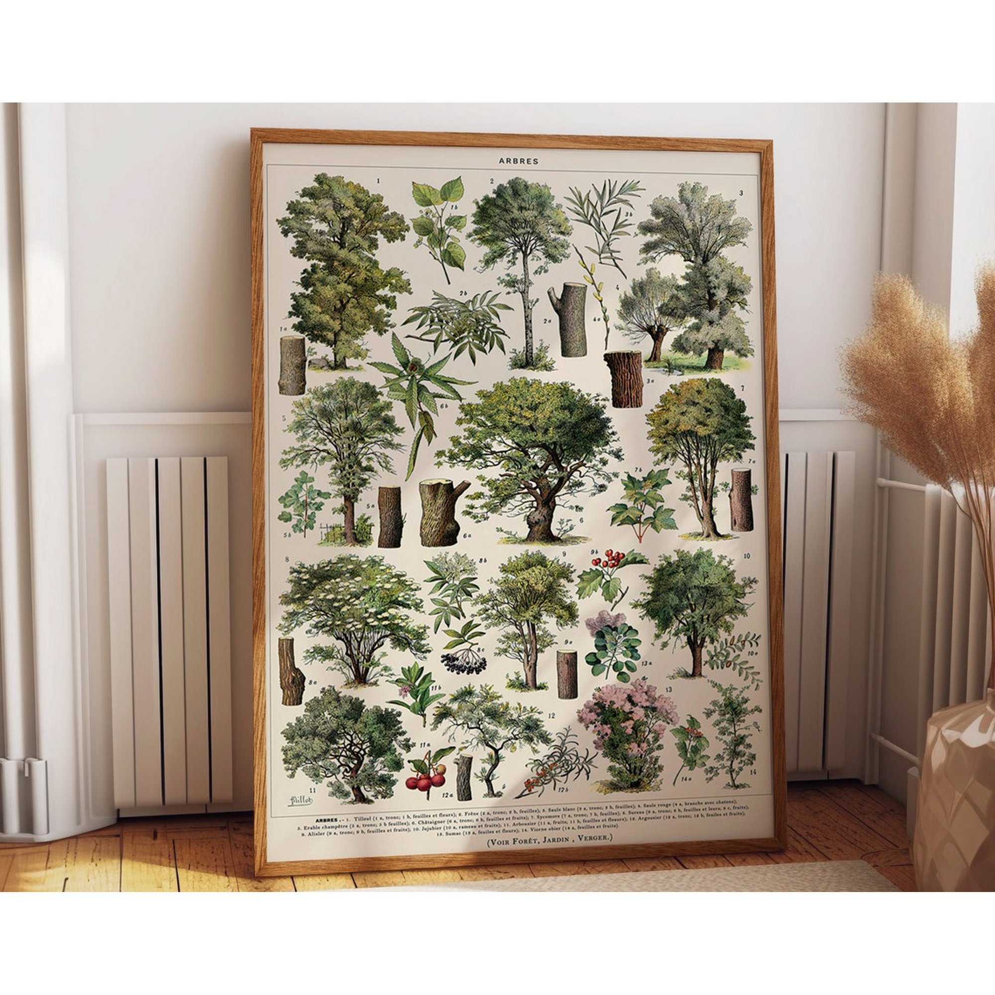 Woodland Wall Print Botanical Forest Prints Outdoor Decor Wall Art Modern Wall Decor 8x12 UNFRAMED