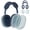 Blue, variant on Case Cover for AirPods Max Headphones, Translucent Soft TPU Ear Cups Cover and Silicone Ear Pad Cases, Headband Cover, Top Cover [4 in 1 kit] Accessories Protector for Apple Air Pods Max