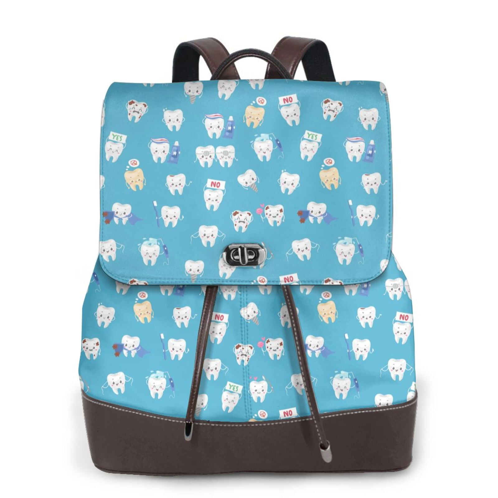 cute leather backpack with teeth Tooth – Dental Crazed Oxford fabric + Polyester Backpacks | Designer Bags, Luggage