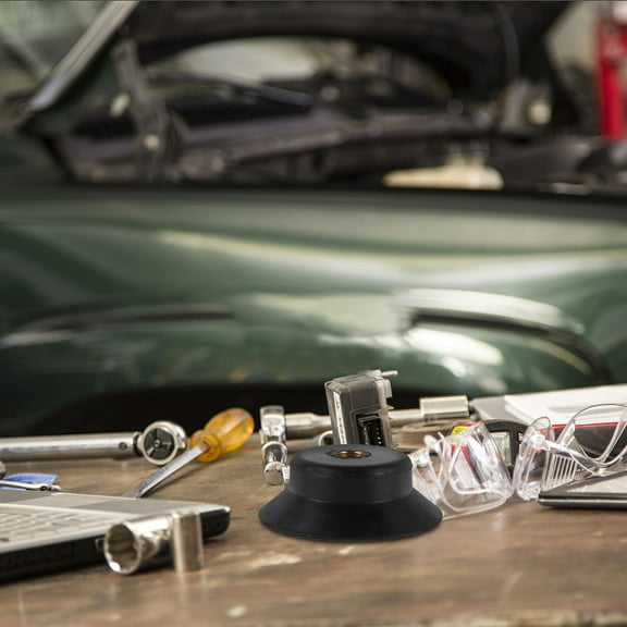 PENIKOKO 1Pcs Threaded Suction Cup Car Dent Puller for Auto Body Repair Black Metal Rubber Round Shape