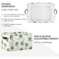 thumbnail image 2 of Coolnut Large Foldable Storage Bin Tropical Palm Trees Fabric Storage Baskets Collapsible Decorative Baskets Organizing Basket Bin with PU Handles for Shelves Home Closet-1Pack Decor Gifts, 2 of 7