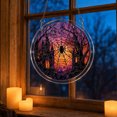 thumbnail image 4 of Halloween Skull Acrylic Puzzle Hanging Decor Set, Spooky Skeleton Ornaments for Wall Window Tree Indoor Party Purple, 4 of 6